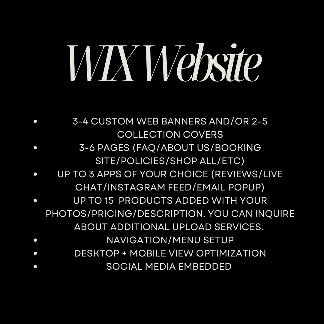 Wix Website Design